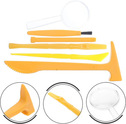 Totority Dig Kit 3 Sets Dinosaur Dig Tools Kit for Kids, Dinosau Digging Kit, Science Kits with Mini Hammer Chisel Brush Scraper for Gems Gemstone Dig Kits