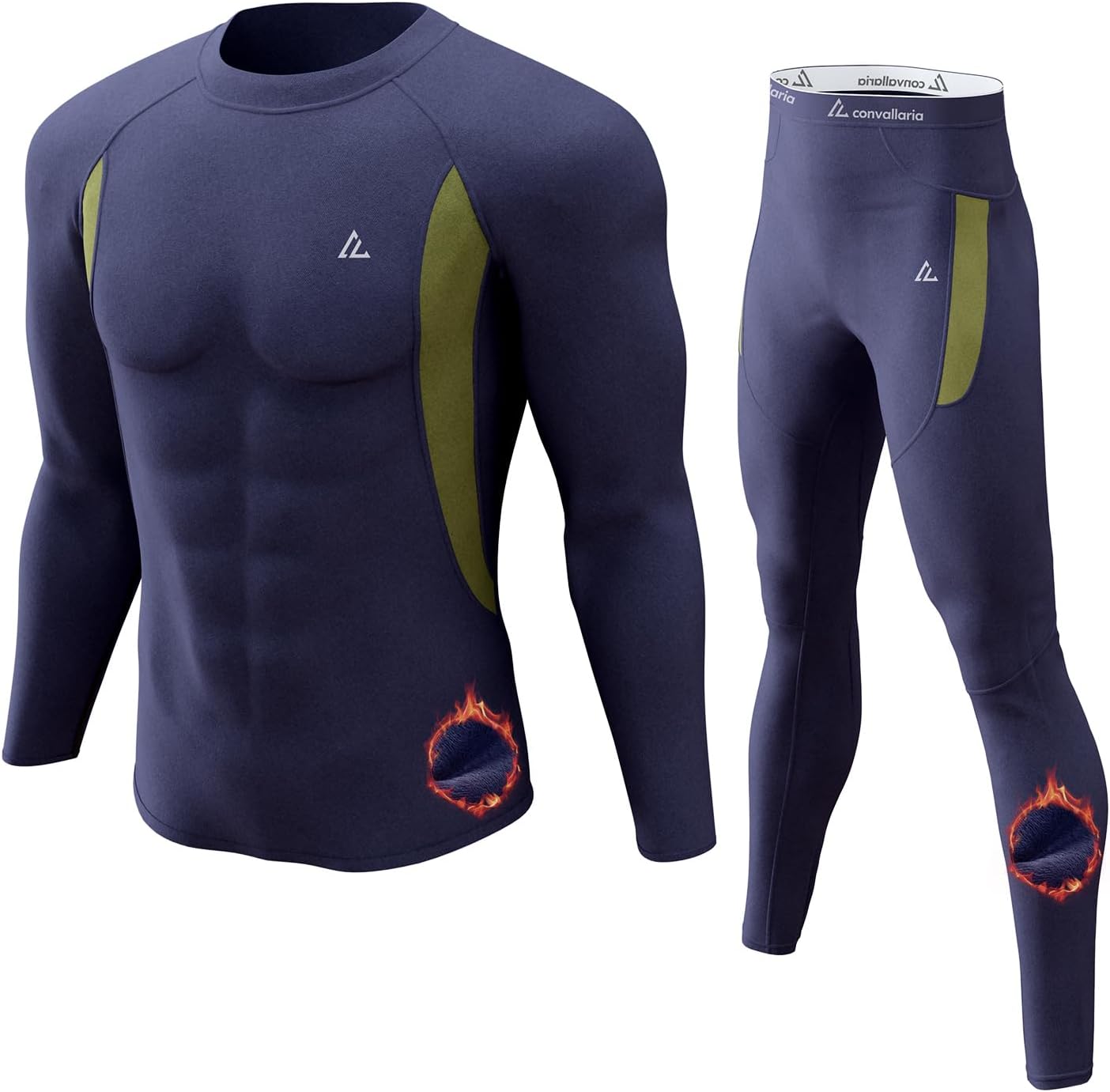 CL convallaria Thermal Underwear Long Johns Set Mens Winter Gift Hunting Gear Sport Base Layer Bottom Top - Colors B