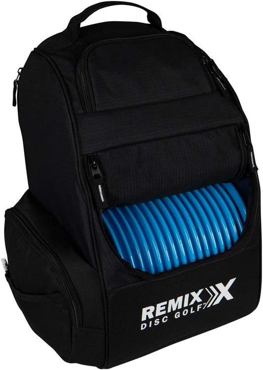 Remix Disc Golf Deluxe Backpack Disc Golf Bag - Black