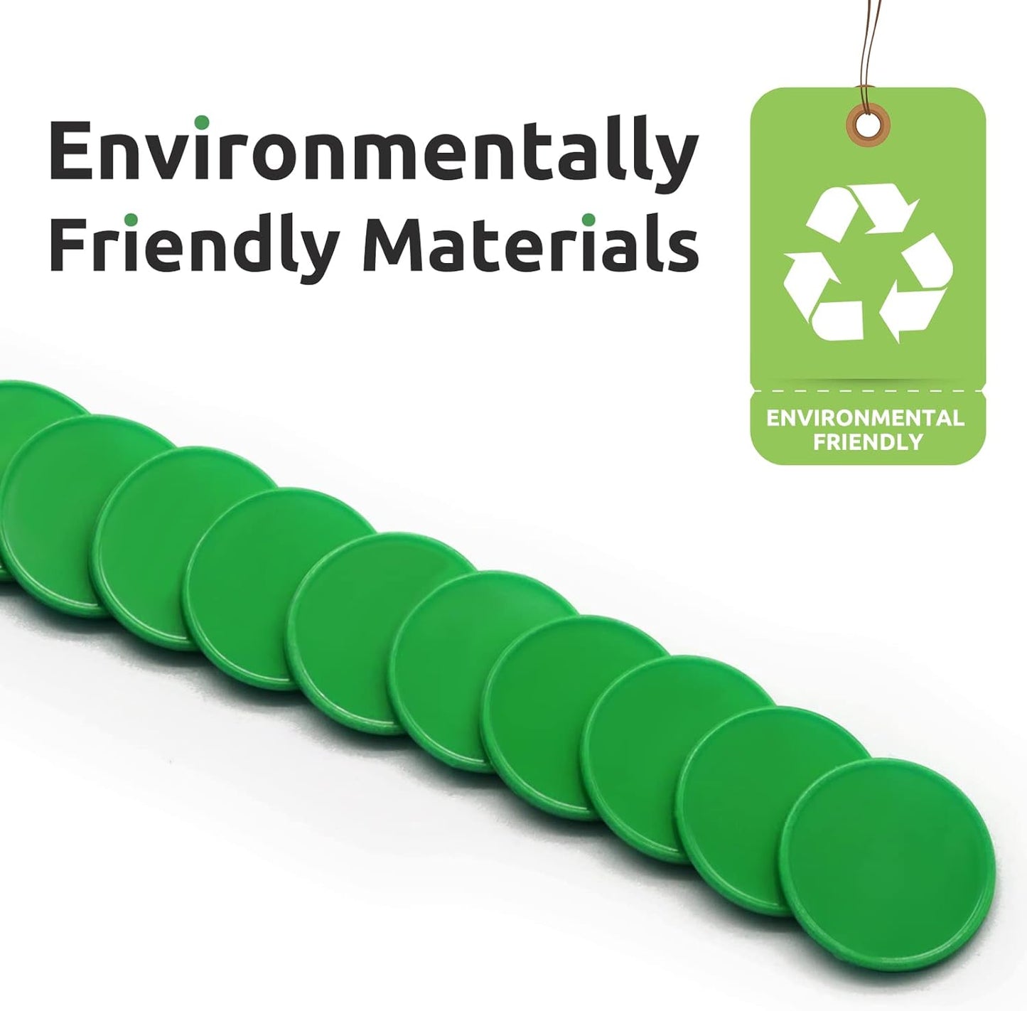 Set of 100 Opaque Plastic Learning Counters Mini Poker Chips Game Tokens with Storage Box (Black+White+Blue+Purple, 1 Inch)