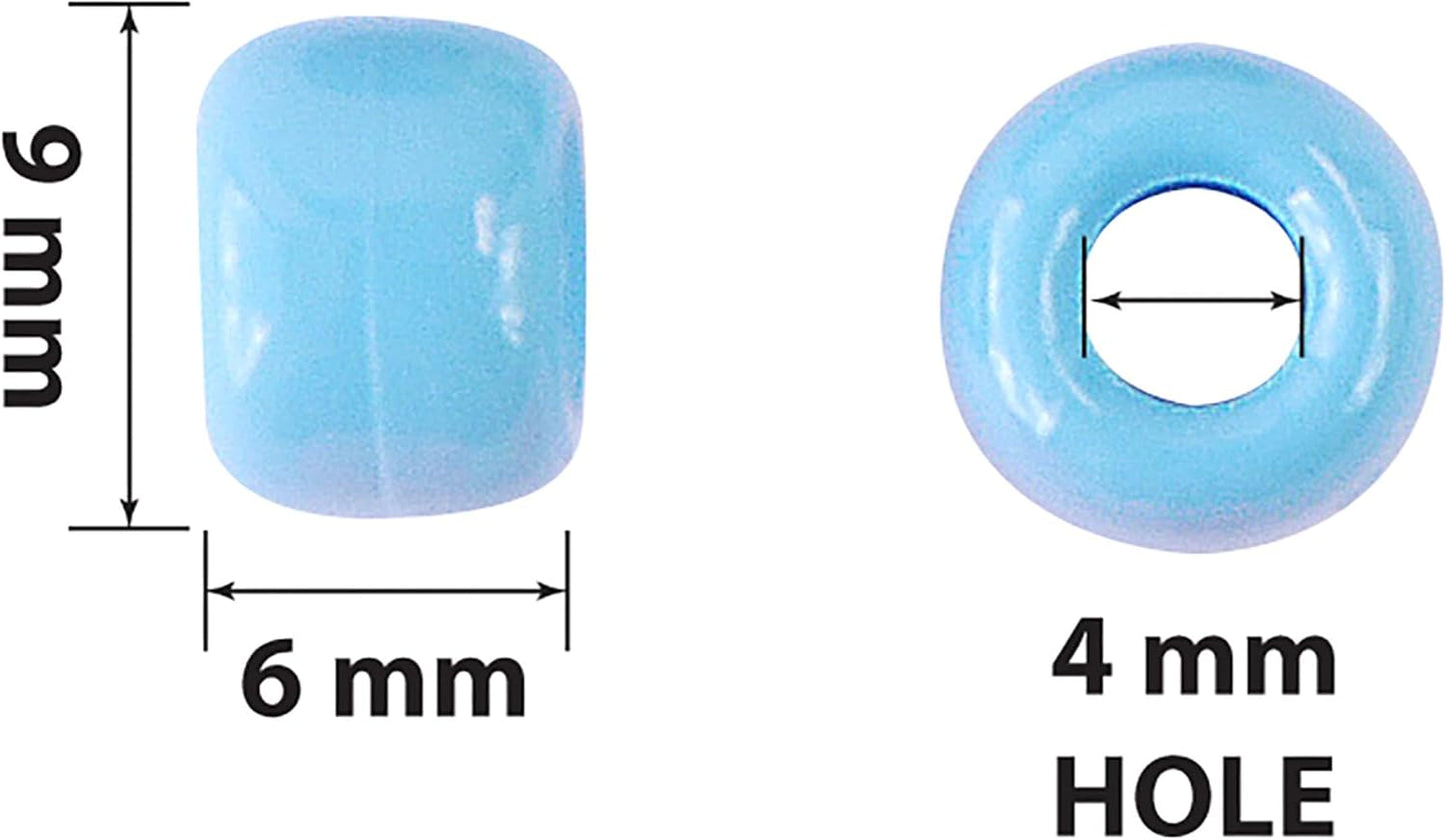 The Beadery Barrel Pony Bead in Baby Blye, 900-Piece