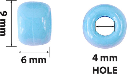 The Beadery Barrel Pony Bead in Baby Blye, 900-Piece