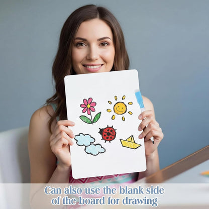 ReliThick 25 Pcs Lined Dry Erase Board with Markers 9 x 12 Double Sided Whiteboards Dry Erase Lapboards with Lines Ruled Writing Board Handwriting Practice
