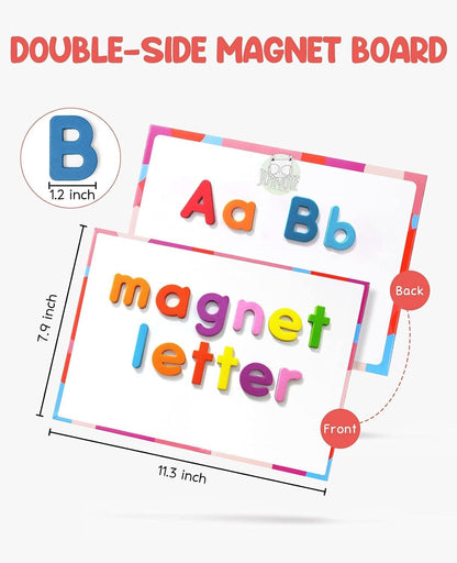 Classroom Magnetic Letters Kit Colorful 234 Pcs with Double - Side Magnet Board - Foam Alphabet Letters for Preschool Kids Toddler Spelling and Learning - Fridge Magnets ABC Education Toys