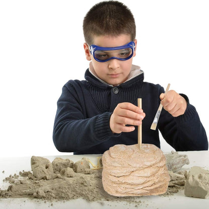 ArtCreativity Dinosaur Excavation Kit for Kids, Brachiosaurus Skull Excavating Set with Fossil Digging Tools and Stand, Fun Science Activity Toy, Educational Dinosaur Gift for Boys and Girls