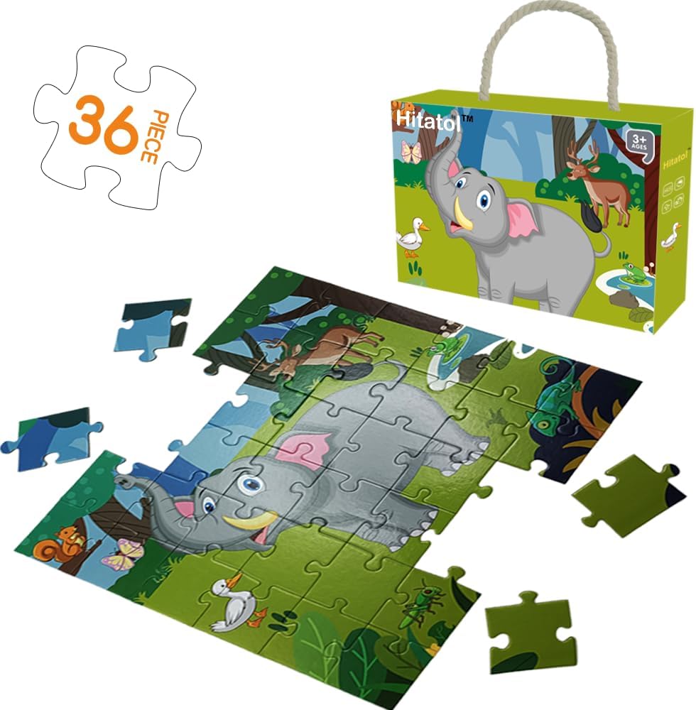 Panda Floor Puzzle Animal Jigsaw Large Puzzles 36 Piece Ages 3-6 for Toddler Children Learning Preschool Educational Development Toys (Panda)