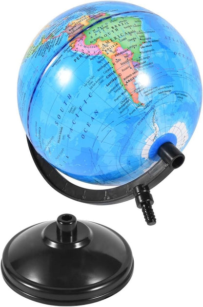 KISEER Rotating World Globe 6 Inch Spinning Earth Globe with Stand for Kids Learning Geography Classroom Education or Office Home Decorations