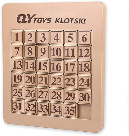 LiangCuber QY Toys 48 Klotski Puzzle Magnetic Sliding Number Puzzle ABS 7x7 Klotski Brain Teasers Toy Tangram Jigsaw Intelligence