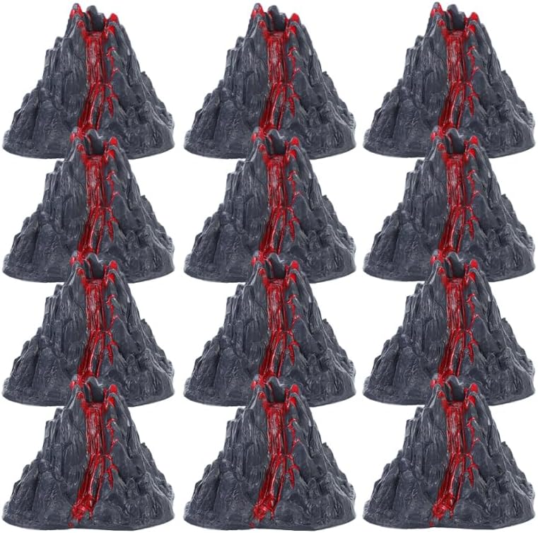 MERRYHAPY Realistic Mini Volcano Model with Erupting Lava Effect for Kids Science Experiments Classroom Demonstrations and Desktop Volcano Decoration 3.14X2.75X2.36In