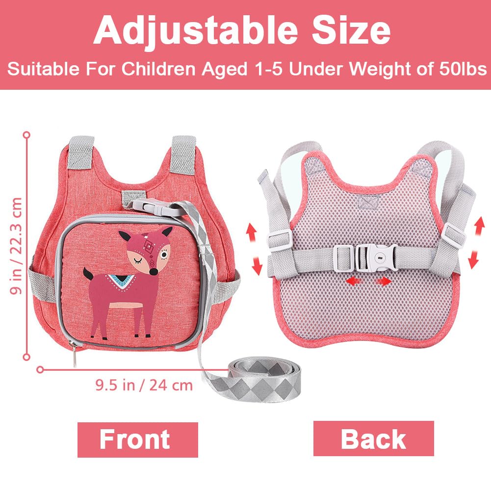 Accmor Toddler Harness Leash + Reflective Anti Lost Wrist Link, Cute Car Kids Back Pack with Hand Strap Collapsible Child Walking Restraint Belt Tether Hold Baby Boys Close for Outdoor Travel