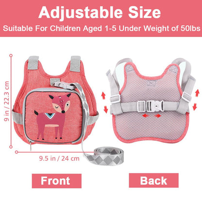 Accmor Toddler Harness Leash + Reflective Anti Lost Wrist Link, Cute Car Kids Back Pack with Hand Strap Collapsible Child Walking Restraint Belt Tether Hold Baby Boys Close for Outdoor Travel