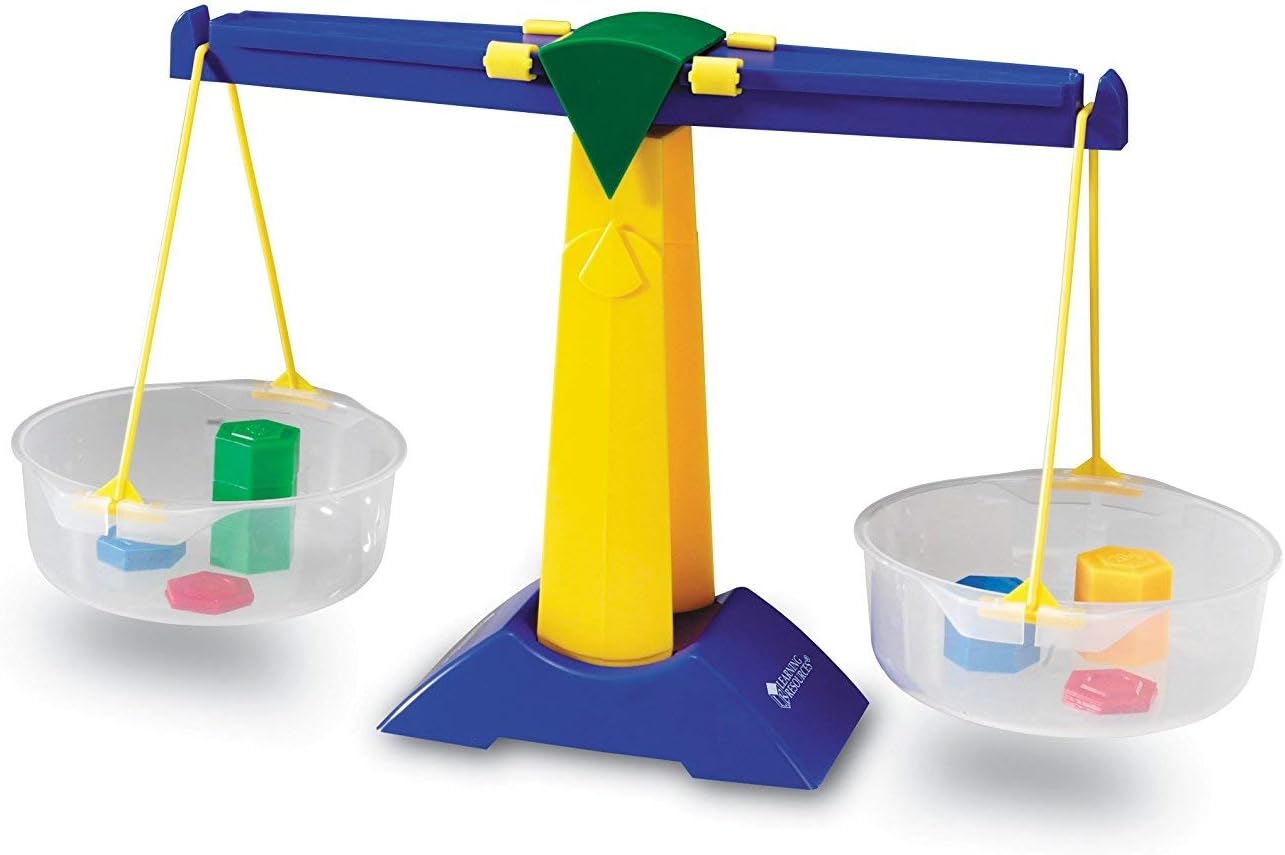 Learning Resources Pan Balance Jr - Ages 5+ Science Class Experiments, Measurement Tool, Balance for Kids