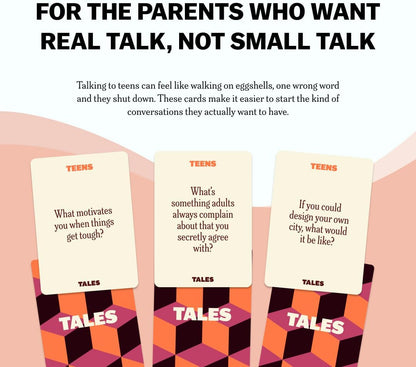 TALES 150 Conversation Cards, Friends Edition, Fun Friend Games for Adults, Teens, Kids, Perfect for Parties, Game Nights, Gifts & Gatherings, Conversations with Friends, Meaningful Connections