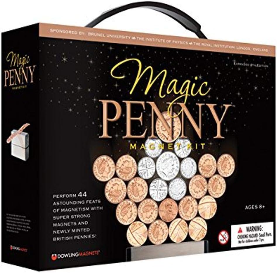 Dowling Magnets Magic Penny Magnet Kit - STEM Toy Gift for Kids 8, 9, 10, 11, 12+ Years Old - Perfect Educational Gift for Boys and Girls - Hours of Unplugged Play