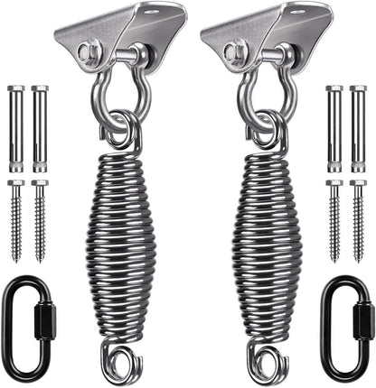 SELEWARE Anti-Squeaking Swing Hanger Stainless Steel Swing Set Hook Ceiling Mount Bracket for Hammock Chair Toddler Swing Yoga Swing Punching Bag 2 Packs