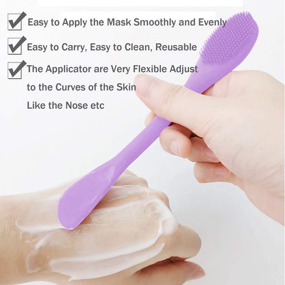 RamPula Silicone Face Mask Brush, Face Scrubber for Gentle Exfoliating & Hairless Moisturizers Applicator Tools for Apply Mud, Clay, Charcoal Mixed Mask, Cream, Lotion