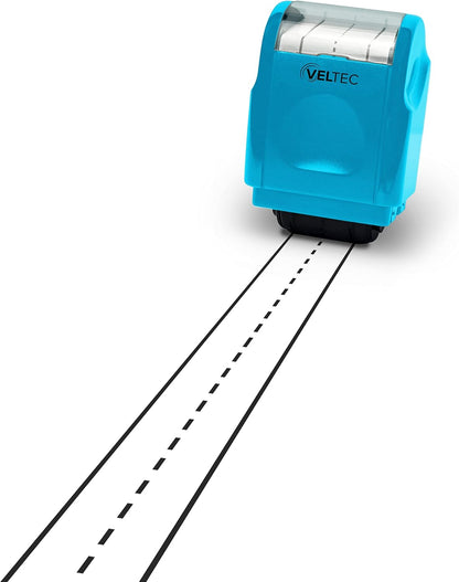 Veltec Dashed Handwriting Lines Practice Roller Stamp for Kids, Parents and Teachers (Black)