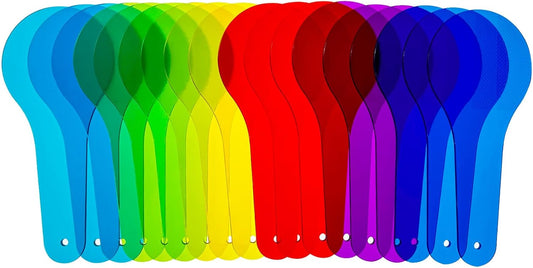 Bright LED Light Box with 18 Pcs Color Paddles – Light Table & Colors Mixing Set for Kids Color & Light Discovery, Artistic Exploration and Classroom Learning Activities