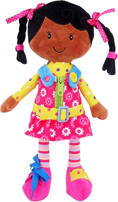Snuggle Stuffs Sugar Snap Plush Learn to Dress Doll for Toddlers - 15" - Gifts for 2 Year Old Girls
