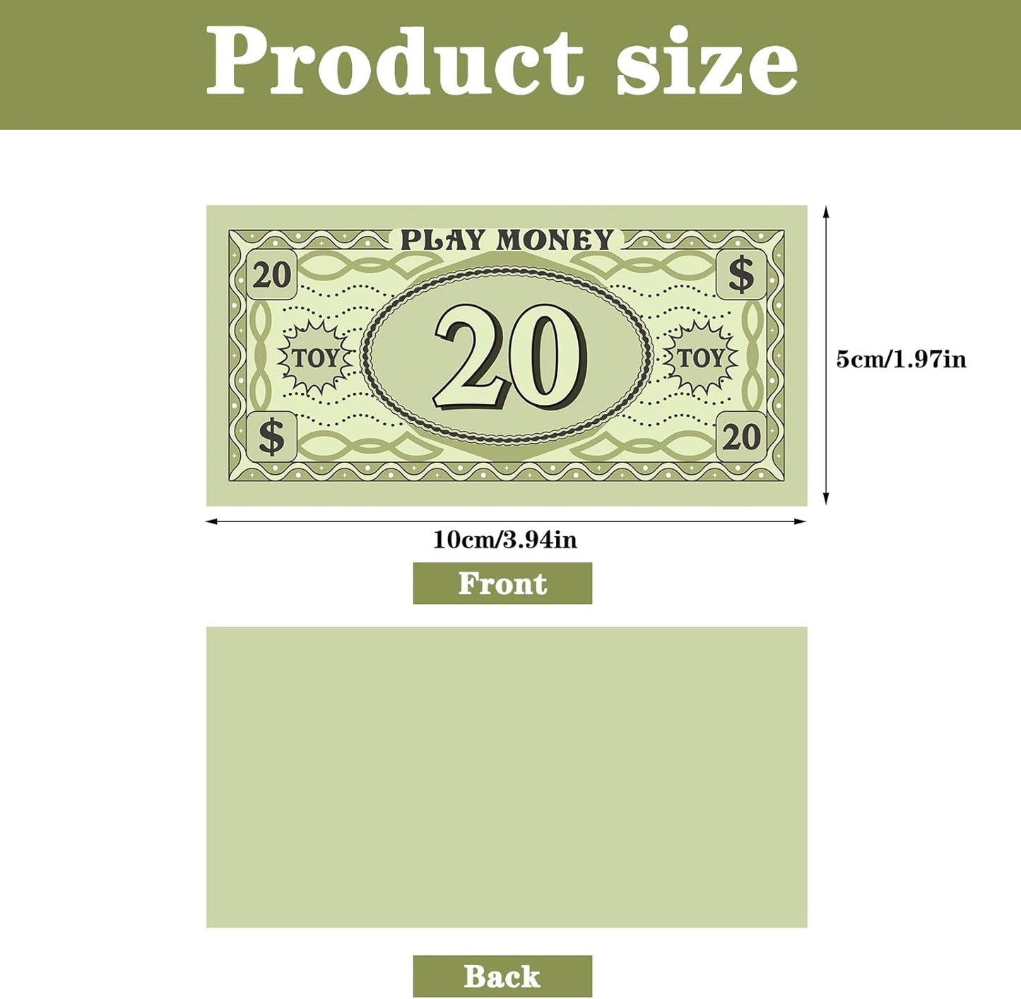 Sotiff 800 Pieces Replacement Play Money Set Prop Money Game Money Play Money for Kids Board Games 8 Denominations: $1000, $500, $100$, $50, $20, $10,$5, $1