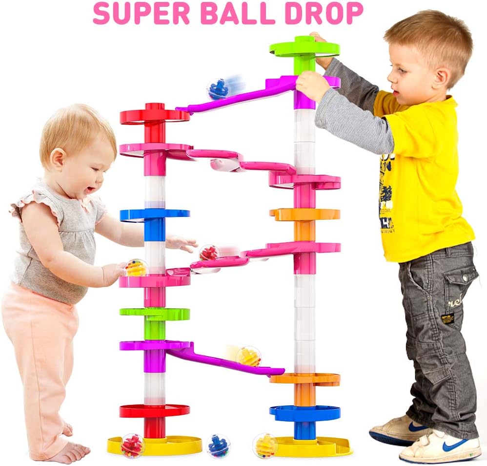 WEofferwhatYOUwant Ball Drop Spacers – 9-Piece Expansion Set for Marble Run Towers, Ramps & Tracks – STEM Building Toy Accessories for Toddlers, Kids, Preschool Learning & Montessori Play
