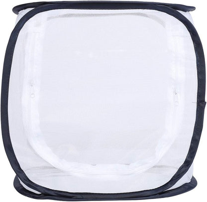 Breeding Cage Ventilated Butterfly House Portable Mesh Cage in Sect and Butterfly Habitat Cage Foldable Mesh Cage for Incubator Plant Growing Clear Observation