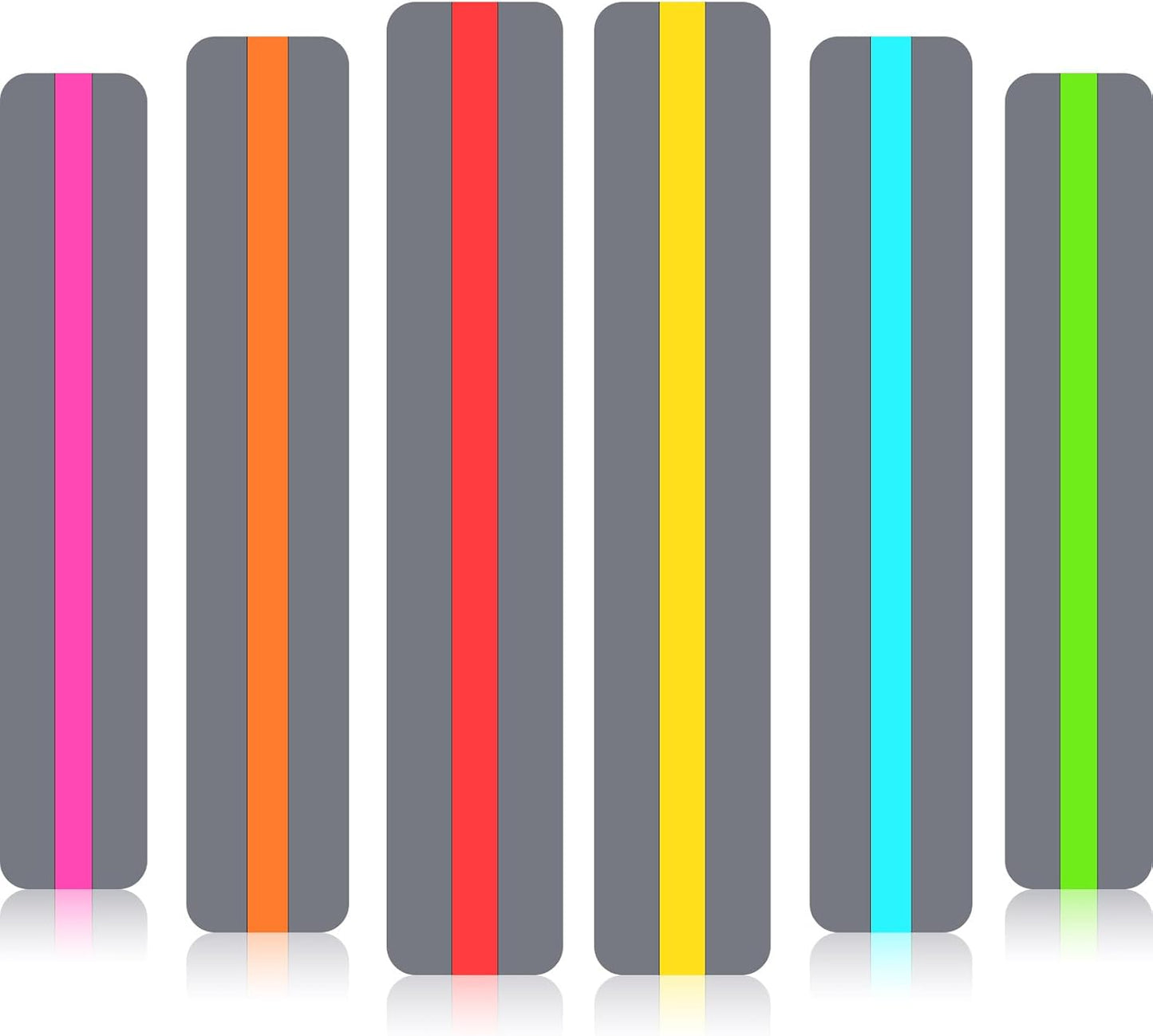 Guided Reading Strips Highlight Strips Colored Overlay Highlight Bookmarks Help with Dyslexia for Crystal Children and Teacher Supply Assistant (6 Pieces)