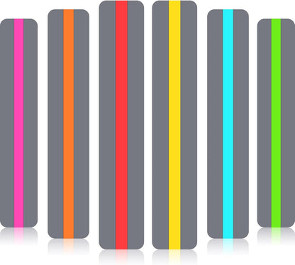 Guided Reading Strips Highlight Strips Colored Overlay Highlight Bookmarks Help with Dyslexia for Crystal Children and Teacher Supply Assistant (6 Pieces)