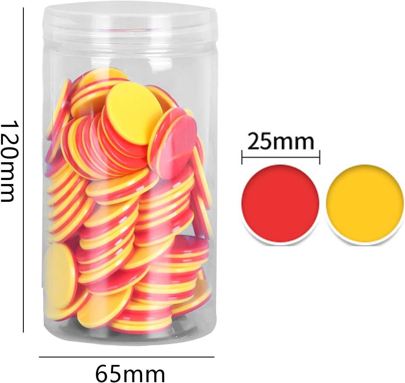 100 Pieces Learning Counters Two Color Counters for Math Practice Bingo Chips Math Counters for Kids for Game Classroom