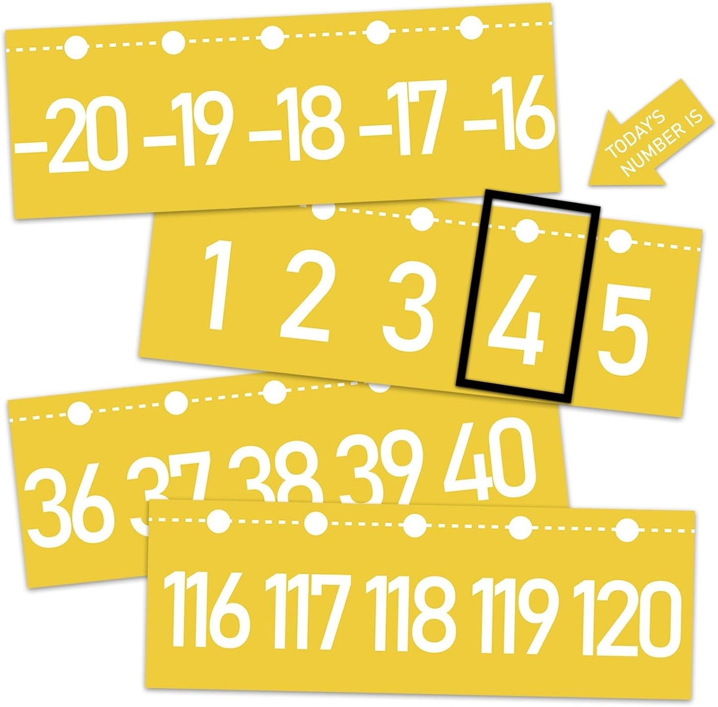 Number Line for Classroom Wall (-20 to +120) Boho Heart Shape Number Bulletin Board for Students Math Learning Boho Bulletin Border Decor Numbers Boarder Strips for Home School