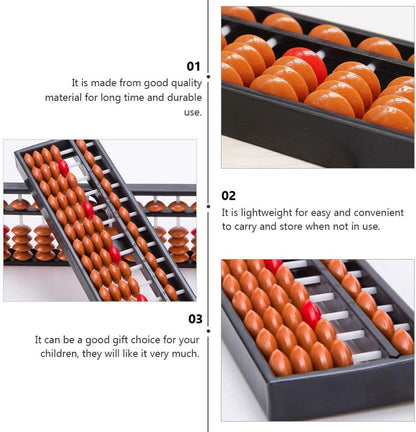 Ipetboom Kids Tools 2Pcs Abacus for Kids Math, Abacus Chinese Japanese Calculator Counting Tool Math Calculating s Educational Learning for Adults, 22x6cm s Counters