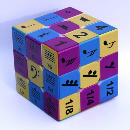 Speed Cube 3x3x3 Music Notes Design Magic Cube Puzzle,IQ Games Puzzles Relief Effec Gift Music Lovers Kids Adult Toys,5.6cm/2.2"