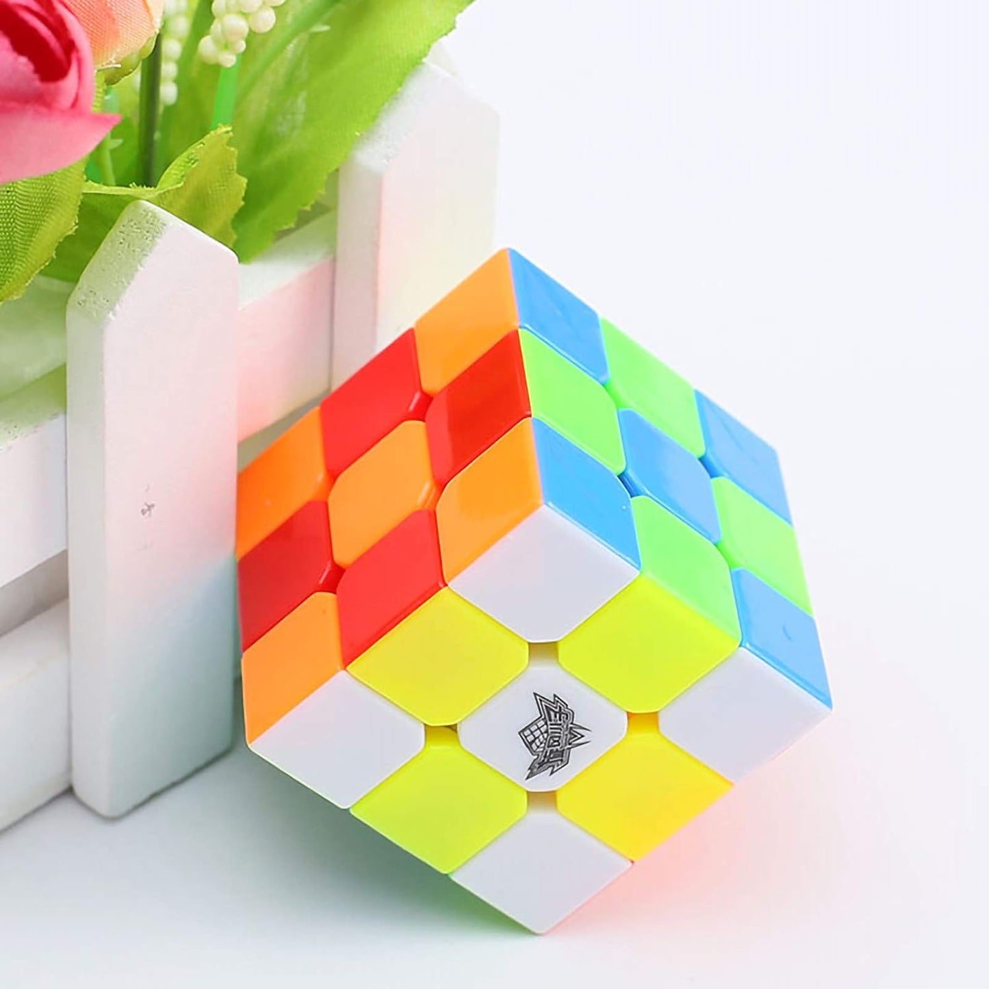 3x3x3 Speed Cube Set 3 Pack Cyclone Boys 3x3 QiYi Speed Cube 3x3 Stickerless Magic Cube Bundle Puzzle Toys for Kids and Adults By AHYUAN