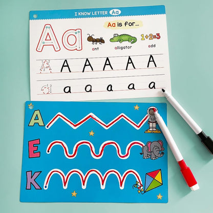 Lachilly 1-100 Double-Side Flashcards - Dry Erase Handwriting Practice Learning Tracing Number Flash Cards - Preschool Pre Kindergarten Educational Resources for Toddlers Age 3-5