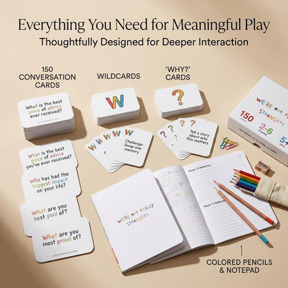 We're Not Really Strangers Kids Edition - 150 Conversation & Activity Cards, Fun Purpose-Driven Card Game for Kid, Teens, and Adults Perfect for Family Night, Road Trips, Or Afternoons(1pc)