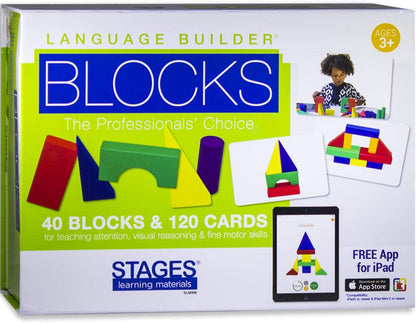 Stages Learning Materials Language Builder Picture Noun Flash Cards Photo Vocabulary Autism Learning Products, ABA Therapy 10 Boxes, 1413 Cards, Blocks, 88 Realistic 3D Items