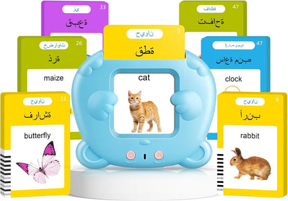 Spanish & English Talking Flash Cards for Toddler, Bilingual Flash Cards Learning Montessori Toys with 224 Sight Words, Speech Therapy Toys for Children Sensory Preschool Education