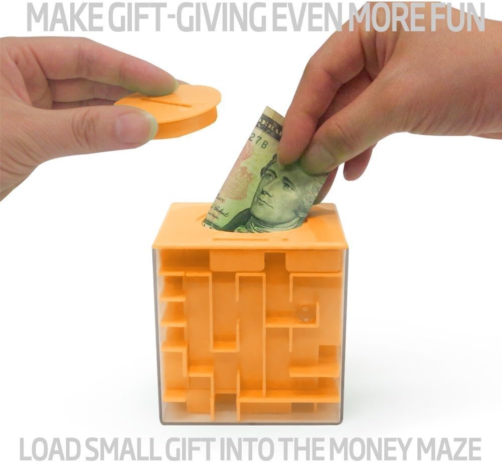 Trekbest Money Maze Puzzle Box - A Fun Unique Way to Give Gifts for Kids and Adults (Green)