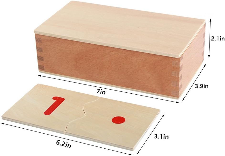 Montessori USA Montessori Math Materials Number Puzzle 1-10 for Preschool Early Learning Tool