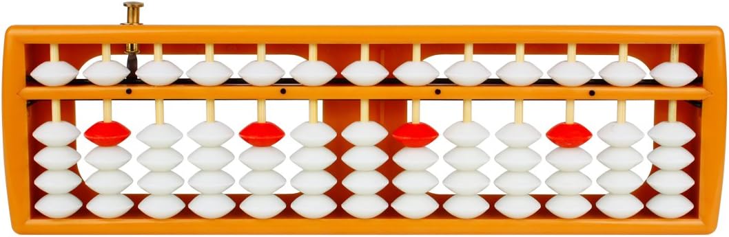 Larcele Bead Arithmetic Counting Abacus with Reset Button,13 Column SP-02 (Black 2)