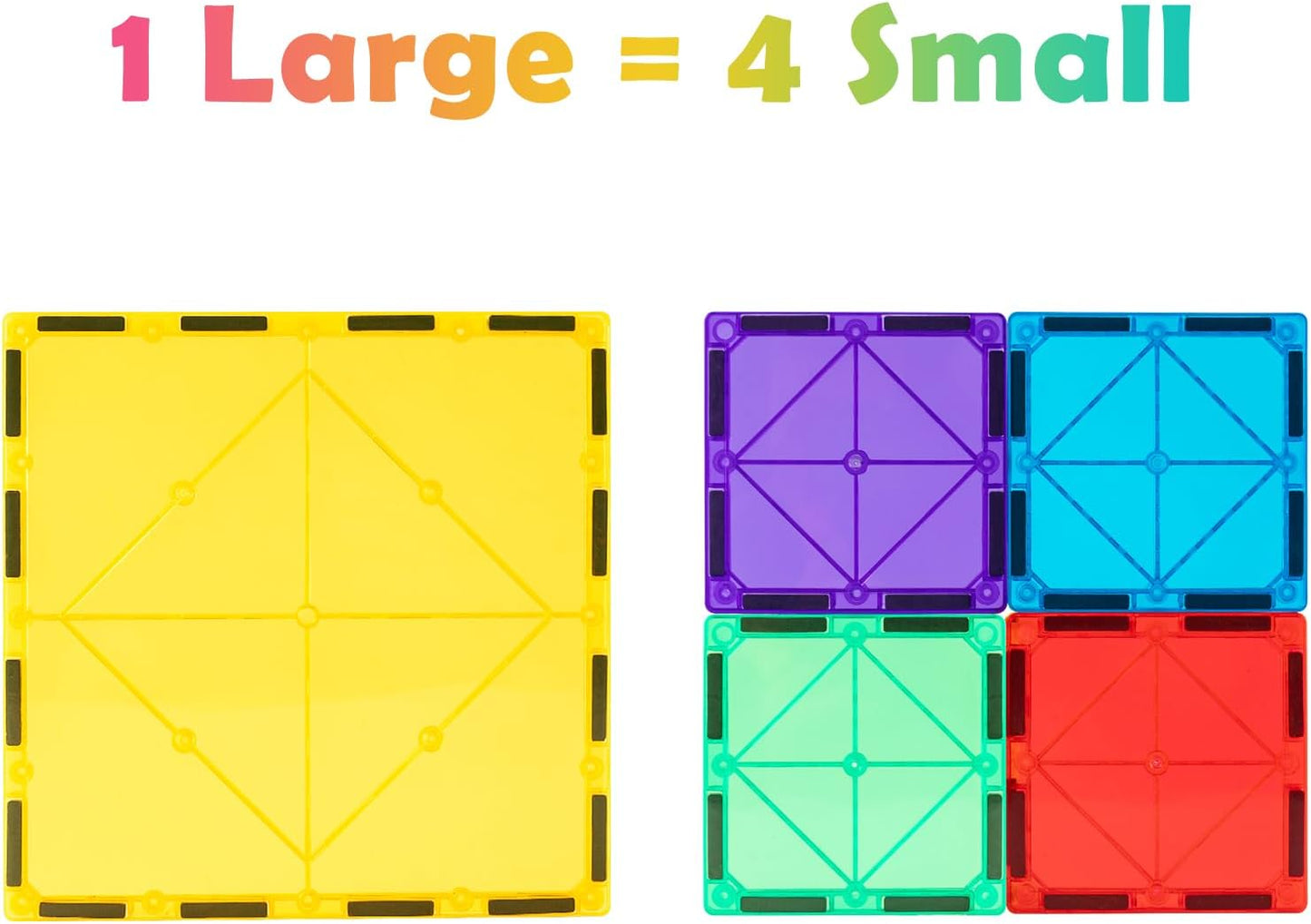 Gemmicc Magnetic Tiles, Deluxe 136 PCS Building Blocks Magnet Toys for Kids,3D Magnet Puzzles Stacking Blocks for Boys Girls,Huge Set with 2 Cars
