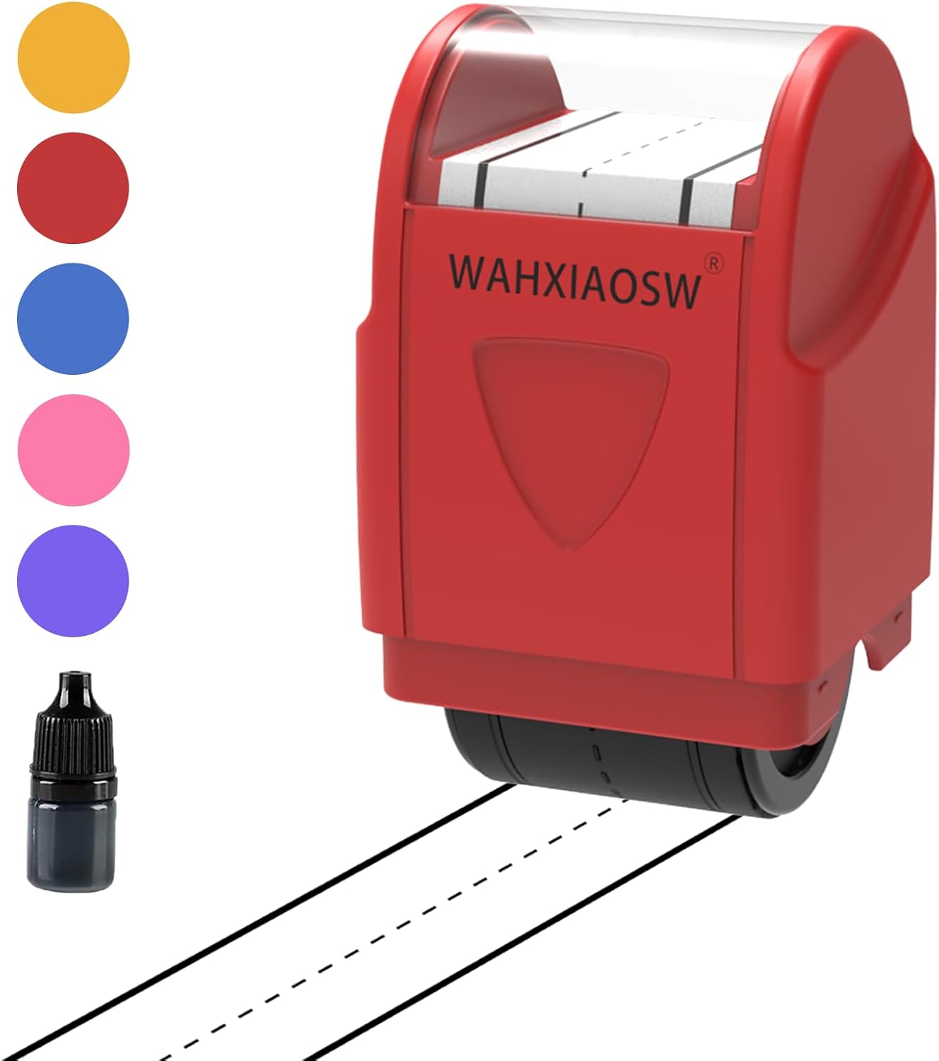Handwriting Lines Stamp Roller Self-Inking Line Rolling Stamps Handwriting Practice Tool for Teachers Kids Kindergarten (Yellow)