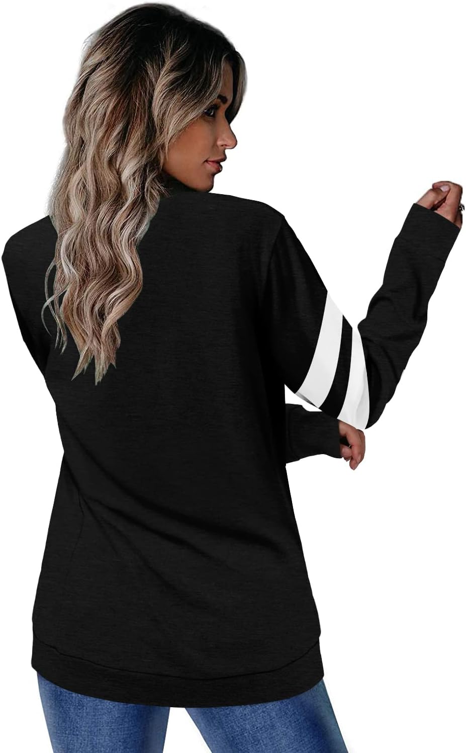 CRAZY GRID Womens Trendy Long Sleeve Shirts Casual Loose Soft Sweatshirt Fall Tops