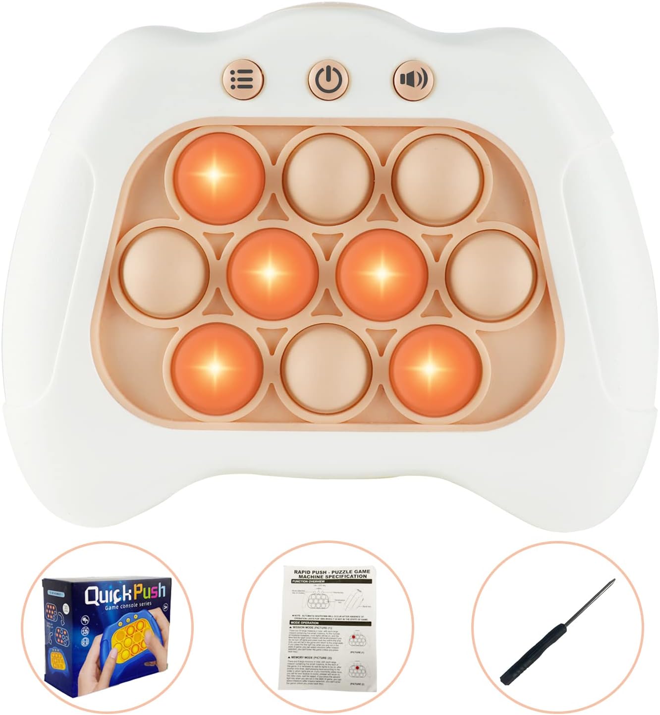 Intoypad Pop The Target! Handheld Speed Push Game Machine: A Fun Multiplayer Game for Family. Sensory Fidget Toy Christmas Toys Gifts for 6 7 8 9 10 11 12 Years Old Kids Road Trip Car Games Light Blue