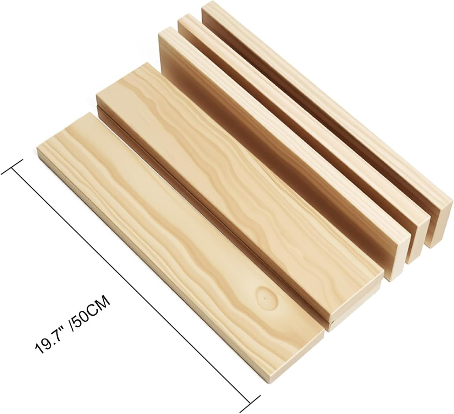 Premium 300 Pcs Natural Wooden Building Blocks for Kids Ages 3-12,Pine STEM Construction Toy - Open-Ended Classic Building Blocks Set for Castles, Bridges & Towers, Educational Learning Gift (4.7 in)
