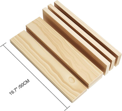 Premium 300 Pcs Natural Wooden Building Blocks for Kids Ages 3-12,Pine STEM Construction Toy - Open-Ended Classic Building Blocks Set for Castles, Bridges & Towers, Educational Learning Gift (4.7 in)