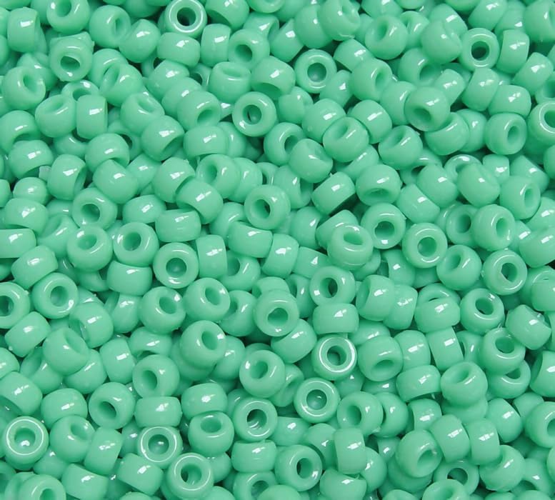 JOLLY STORE Crafts - Mini Pony Beads, Easy-to-Use Reusable Jewelry-Making/Bracelet Beads for Art, Craft Decorations & More, 6.5 x 4mm Beads, Crafted in The USA, Opaque Grey, 1000 pcs (Pack of 1)
