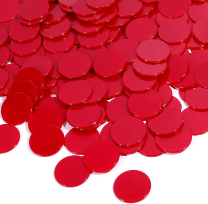 Coopay 200 Pieces 10 Colors 1-1/5 inch Plastic Learning Counters Disks Bingo Chip Counting Discs Markers for Math Practice and Poker Chips Game Tokens