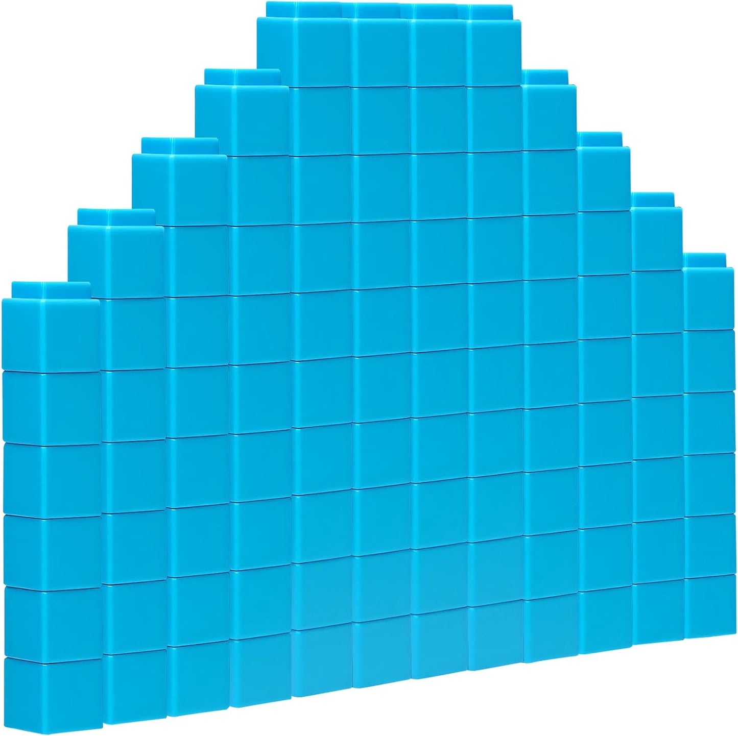 100 Pcs White Linking Cubes for Math Counting Cubes Manipulatives Plastic Counting Block Manipulative Classroom Learning Supplies for Educational Preschool Activities Boy Girl (White)