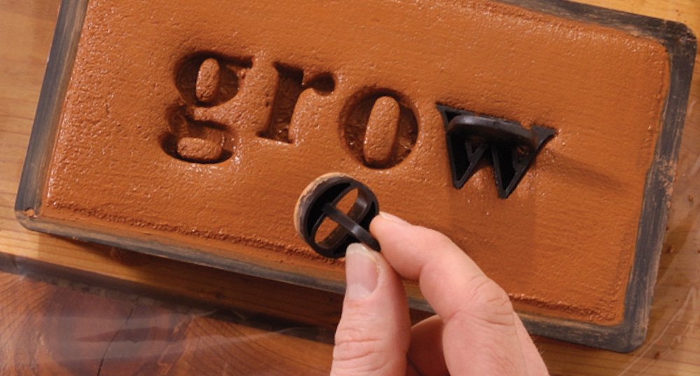 Magnetic Poetry Press in Letters Stone Concrete Stamps - Uppercase Traditional Typeface